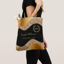 Elegant Gold Black Glam Logo