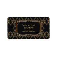 Elegant Gold Black Great Gatsby 1920s Wedding