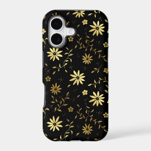 "Elegant Gold Black iPhone Case"