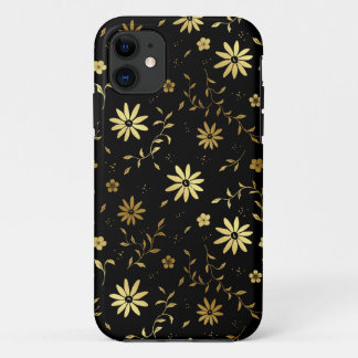 "Elegant Gold Black iPhone Case" 11 Case