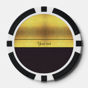 Elegant Gold & Black Poker Chips
