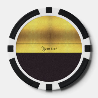 Elegant Gold & Black Poker Chips