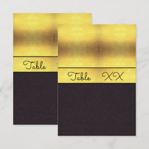 Elegant Gold & Black Table Number