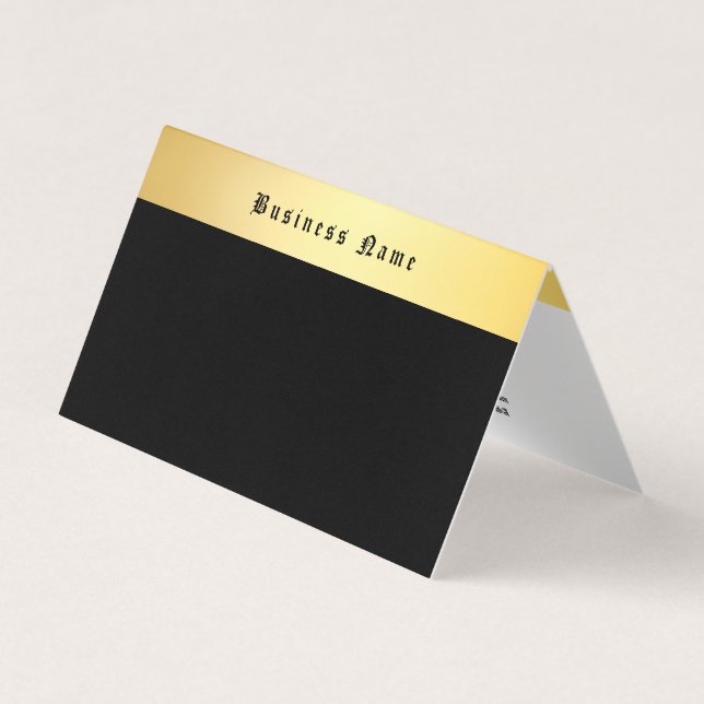 Elegant Gold Black Template Classic Professional Business Card (Front)