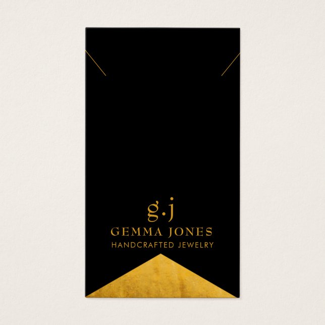 Elegant Gold BlackGold Foil Edge Jewellery  (Front)