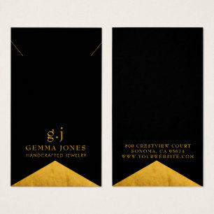 Elegant Gold BlackGold Foil Edge Necklace Jeweller