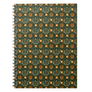 Elegant Gold Boho Ornamental Pattern Notebook