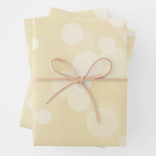 Elegant Gold Bokeh Pattern Wedding Wrapping Paper Sheet