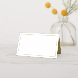 Elegant Gold Border Place Card
