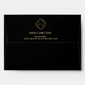 Elegant Gold Botanical Envelope