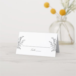 Elegant Gold Botanical Leaves Wedding Escort Place Place Card
