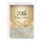 Elegant Gold Bow Floral Swirl 70th Birthday Party