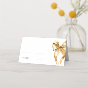 Elegant Gold Bow Table Decor Place Card