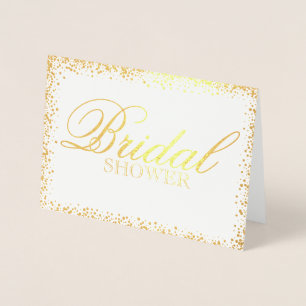 Elegant gold bridal shower invitation