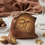 Elegant Gold Bronze 30th Birthday Thank You Favour Tags<br><div class="desc">Elevate your milestone celebration with these luxurious 30th birthday favor tags. Featuring a striking 3D metallic gold balloon design set against a rich chocolate brown and bronze backdrop, these tags add a sophisticated glow to your party favors. The festive gold confetti and elegant script make this the perfect finishing touch...</div>