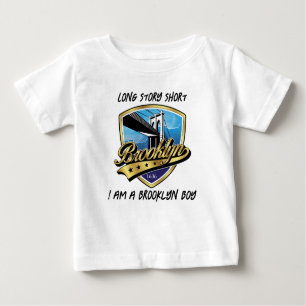 Elegant Gold Brooklyn Logo Design Baby T-Shirt