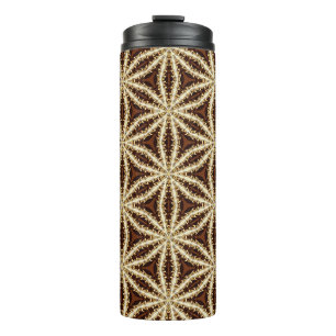 Elegant Gold & Brown Star Anise  Thermal Tumbler