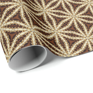 Elegant Gold & Brown Star Anise  Wrapping Paper