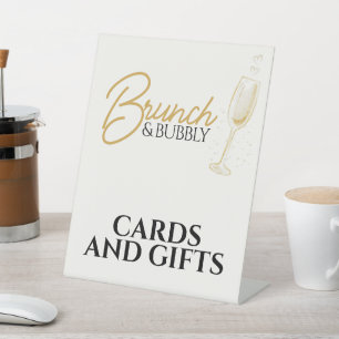 Elegant Gold Brunch & Bubbly Bridal Shower Sign