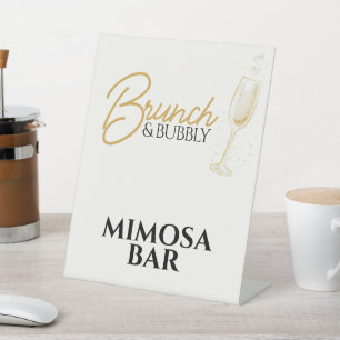 Elegant Gold Brunch & Bubbly Bridal Shower Sign