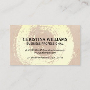 Elegant Gold Brushed Circle   Texture Background Business Card