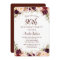 Elegant Gold Burgundy Floral 90th Birthday Party