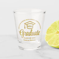 Elegant Gold Business School Graduation MBA
