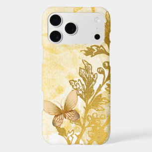 Elegant Gold Butterfly Botanical Phone Case