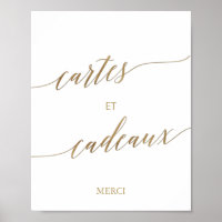 Elegant Gold Calligraphy Cartes et Cadeaux