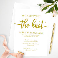 Elegant Gold Calligraphy Elopement Wedding