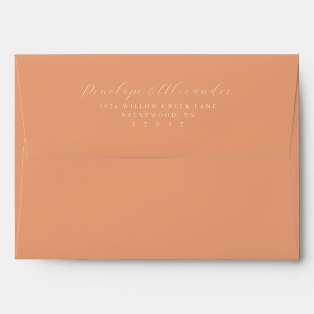 Elegant Gold Calligraphy Envelope (Back (Top Flap))