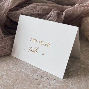 Elegant Gold Calligraphy Escort Place Cards