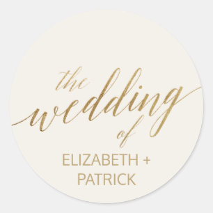 Elegant Gold Calligraphy   Ivory Envelope Seals