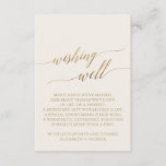 Elegant Gold Calligraphy | Ivory Wishing Well Enclosure Card<br><div class="desc">This elegant gold calligraphy ivory wishing well card is perfect for a fall wedding. The neutral design features a minimalist card decorated with romantic and whimsical faux gold foil typography. Personalise this invitation enclosure card with your names, and a short wishing well poem. Please Note: This design does not feature...</div>