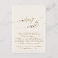 Elegant Gold Calligraphy | Ivory Wishing Well