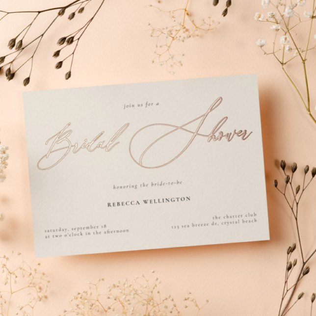 Elegant Gold Calligraphy Script Bridal Shower (Creator Uploaded)