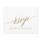 Elegant Gold Calligraphy Song Reques RSVP Postcard