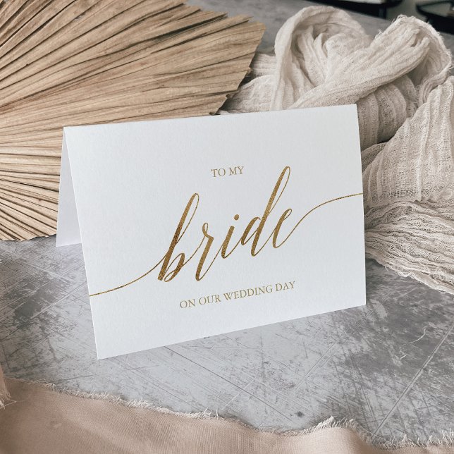 Elegant Gold Calligraphy To My Bride Card (Creator Uploaded)