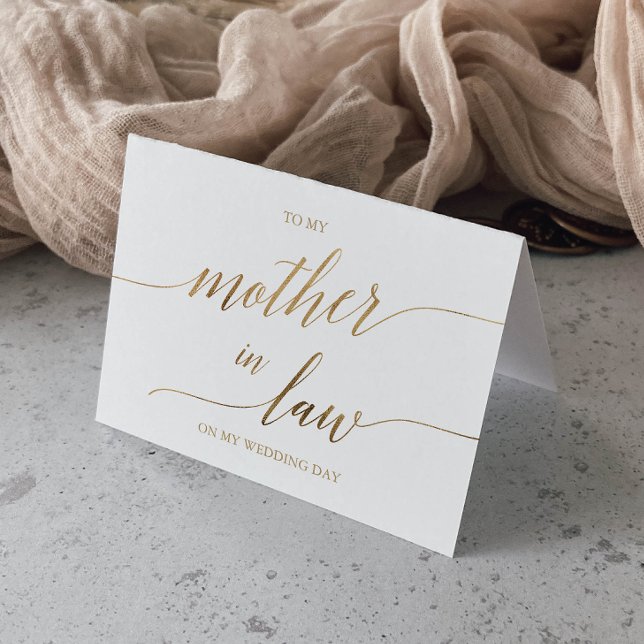 Elegant Gold Calligraphy To My Mother In Law Card (Creator Uploaded)