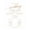 Elegant Gold Calligraphy Wedding Program