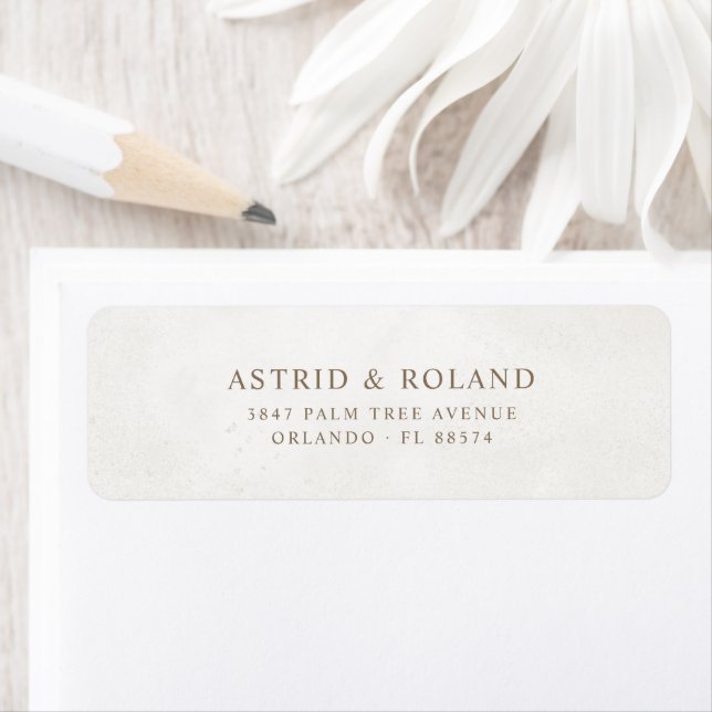 Elegant Gold Calligraphy Wedding Return Address  Label (Insitu)