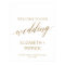 Elegant Gold Calligraphy Wedding Welcome