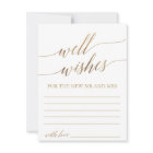 Elegant Gold Calligraphy Well Wishes Cards