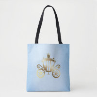 Elegant Gold Carriage Blue Storybook Princess