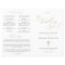 Elegant Gold Catholic Wedding Program Full Mass