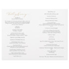Elegant Gold Catholic Wedding Program Full Mass