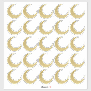 Elegant Gold Celestial Moon Sticker Set