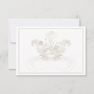 Elegant Gold Champagne RSVP Response Card