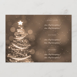 Elegant Gold Christmas Elegant Wedding Menu