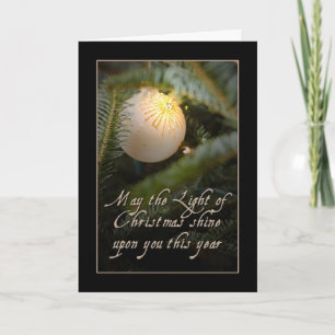 Elegant Gold Christmas Ornament Holiday Card